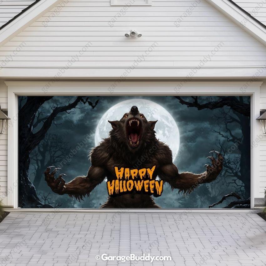 Werewolf Scene | Halloween Garage Door Cover
