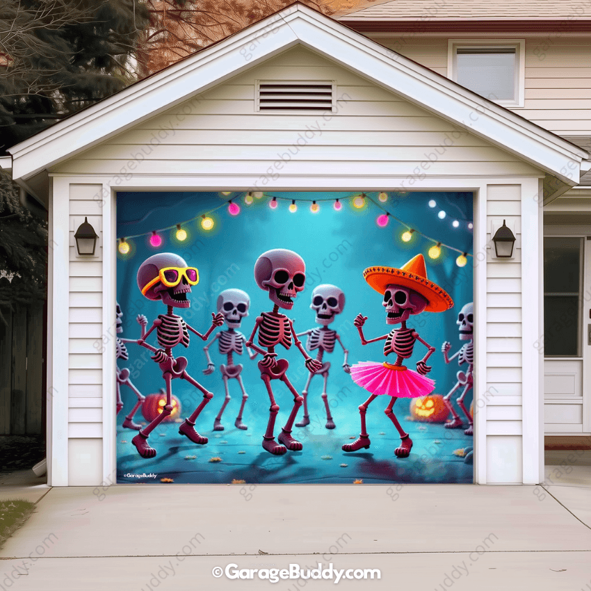 Boogie Bones (Glow) | Halloween Garage Door Cover
