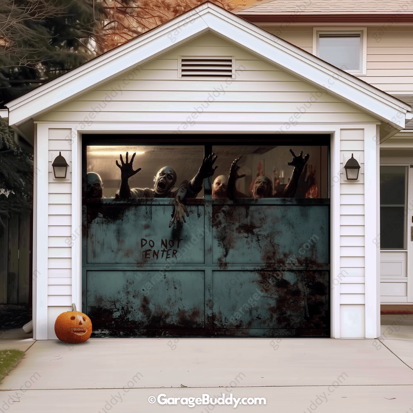 Zombie Breach | Halloween Garage Door Cover