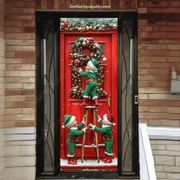 Santa's Elves | Christmas Front Door Cover