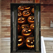 Scary Pumpkins | Halloween Front Door Cover