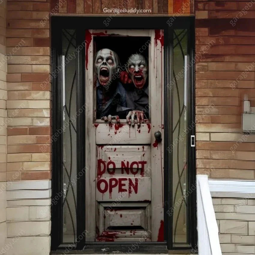 Zombie Breach | Halloween Front Door Cover