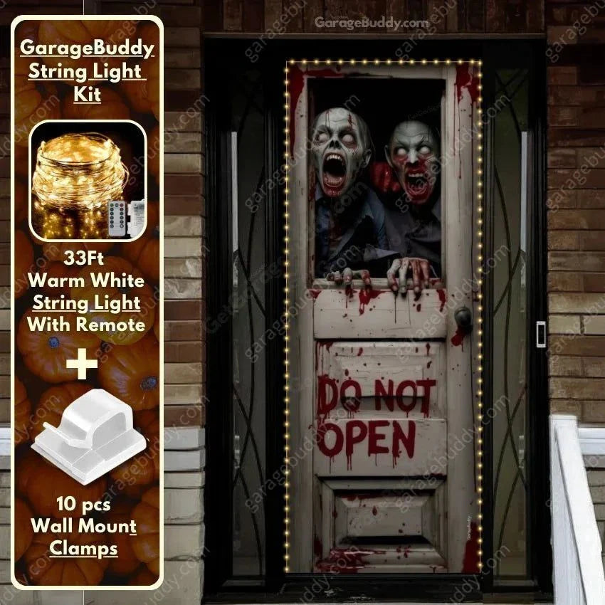 Zombie Breach | Halloween Front Door Cover