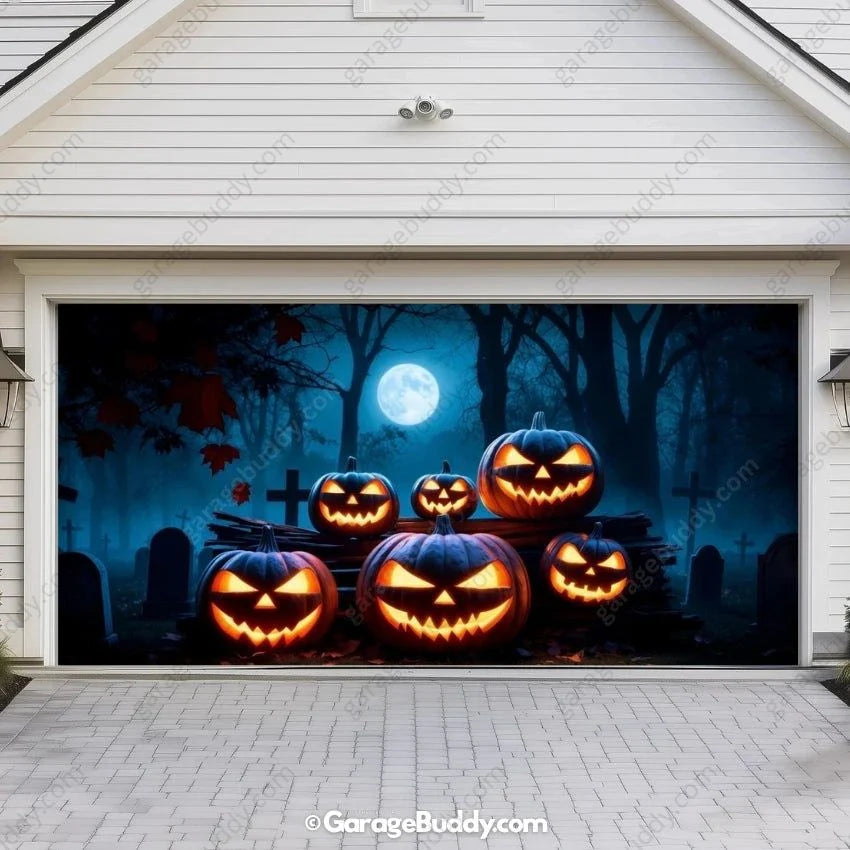 Cursed Pumpkins | Halloween Garage Door Cover